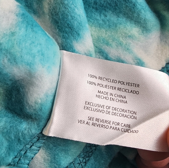 NEW Eddie Baurer Women's 1/4 Zip Pullover Teal/Aqua/White Polar Fleece - Picture 9 of 13